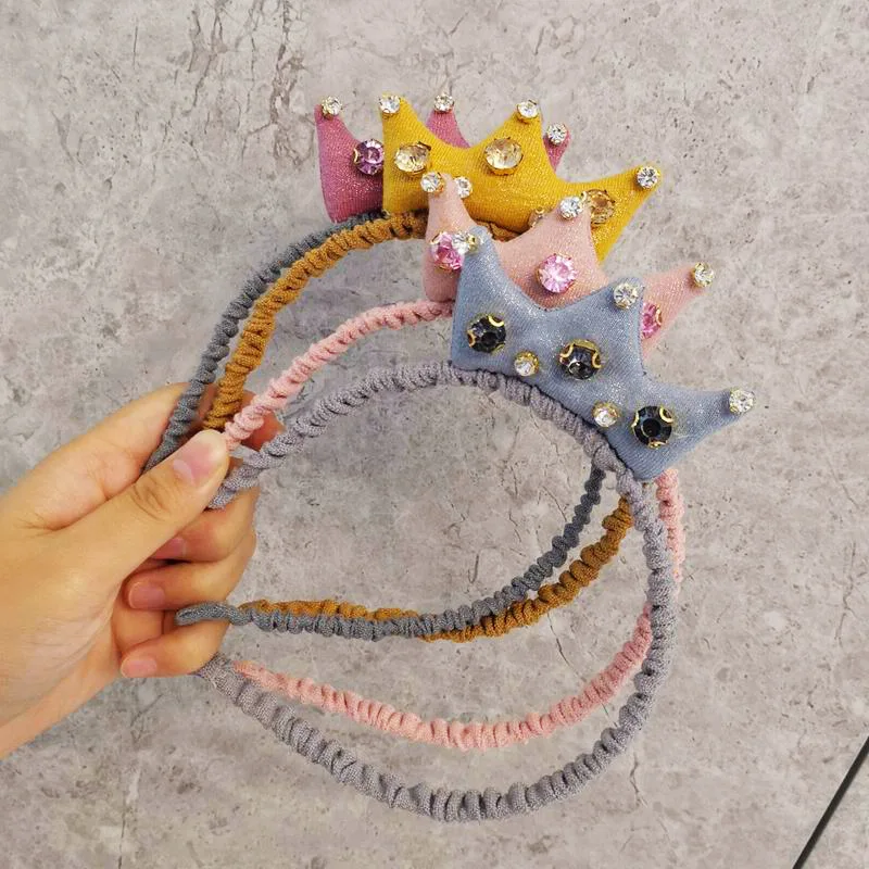 Корейская детская серия Высококачественная Корона Стразы тканевые