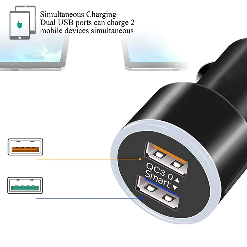 Single Port QC3.0 Car Charger 2USB Fast Charge with AIpower Seven Protection Function JR Deals | Мобильные телефоны и