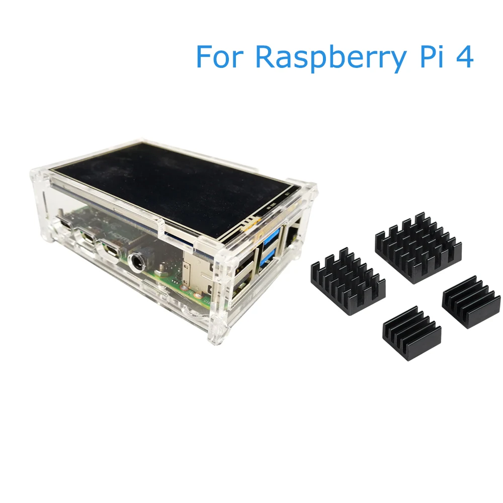 Чехол для Raspberry Pi 4 акриловый корпус экран 3 5 дюйма может быть установлен +