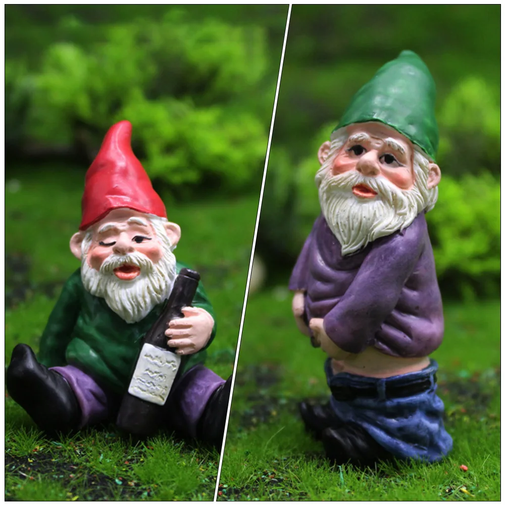 

3PCS Dwarf Micro Landscape Decoration Funny Garden Resin Ornament Resin Crafts