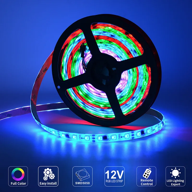 Светодиодная ленсветильник RGB 2835 Гибкая лампа лента диод USB-кабель 3 кнопки