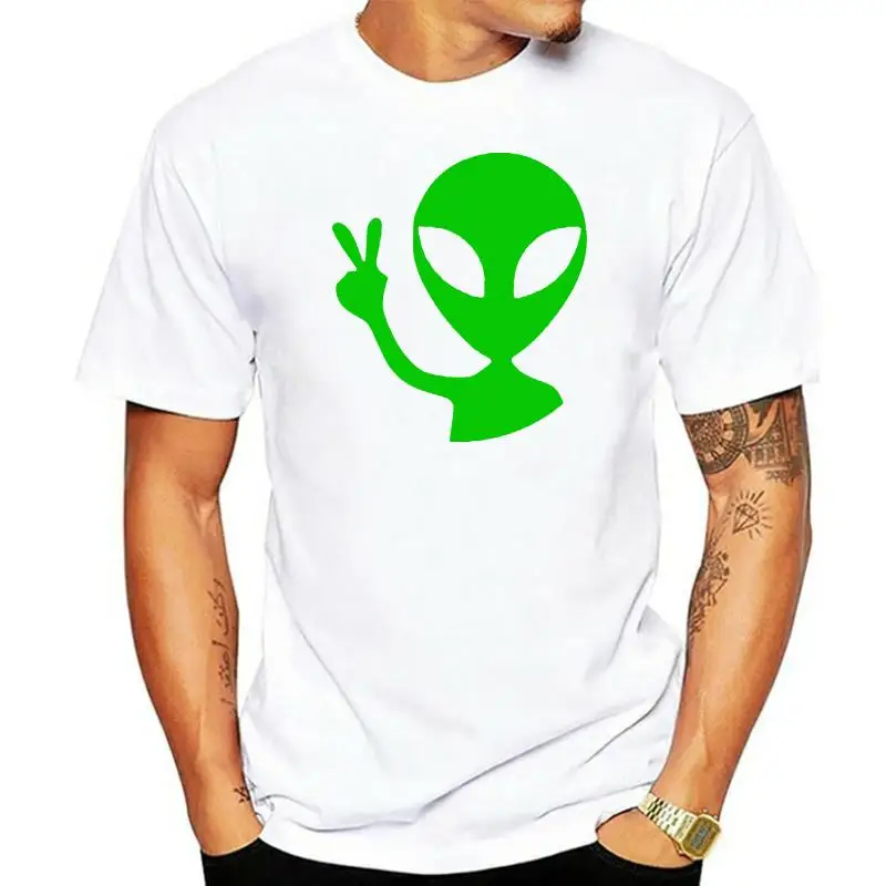 

Мужская футболка с принтом, летняя стильная модная футболка Alien Peace