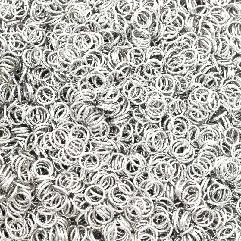 White K Circles 1000 шт 3-12 мм Металлические Ювелирные изделия, открытые одиночные петли, прыгающие кольца и разрезное кольцо для самостоятельного изготовления ювелирных изделий, аксессуары ручной работы - Цвет: White K Circles
