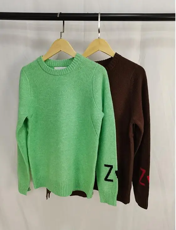 

100% cashmere 2020 Autumn/ Winter New Solid Color Round Neck Long Sleeves Warm Women's Cashmere Knitted Sweater