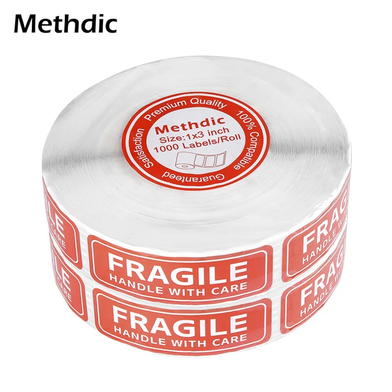Самоклеящиеся хрупкие Предупреждение йки предупреждающая этикетка для доставки