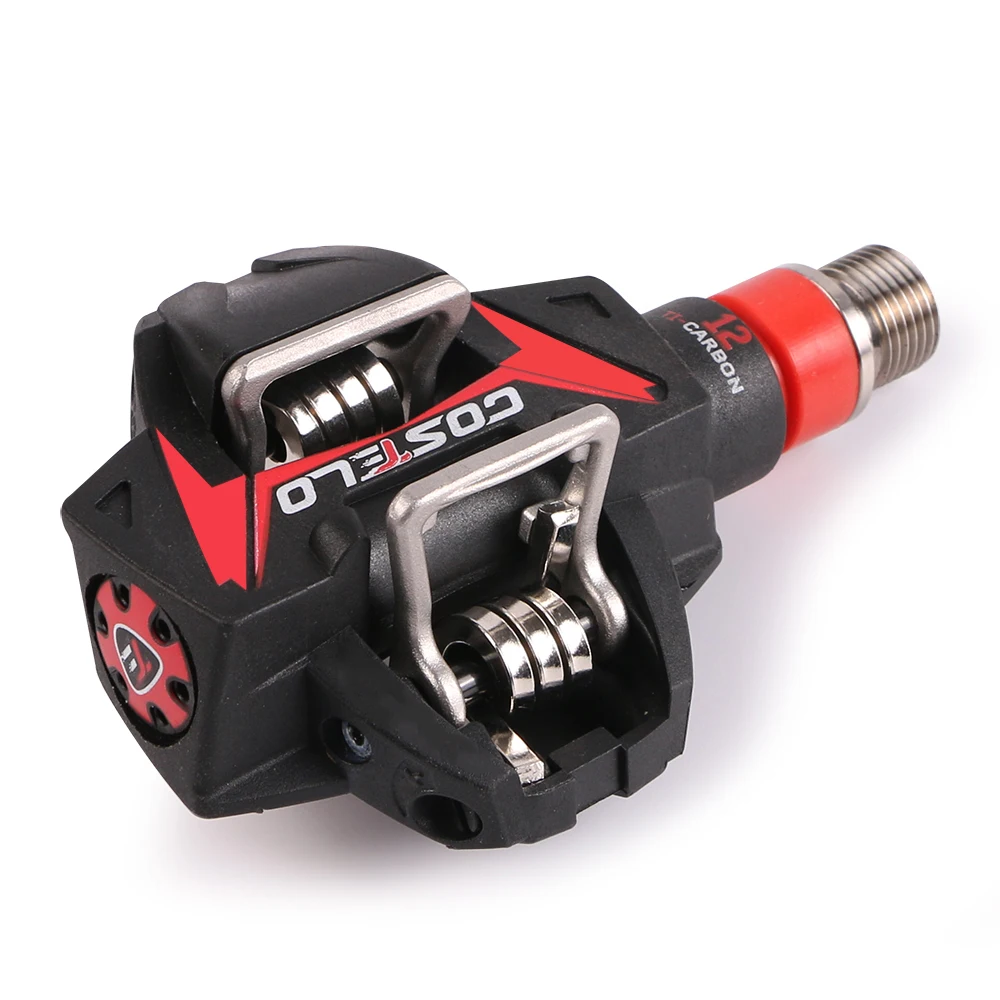 COSTELO XC12 Titan Carbon Mtb Moubntain Bike Pedals with cleats only 264g free shipping | Спорт и развлечения