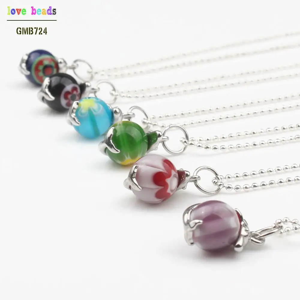 3 шт. 10 мм живой цветок цвет подвеска с изображением дельфина каменный шар бусины