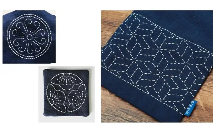 Домашний Diy ручной работы вышивка материал Sashiko ткань, подстаканник аксессуар лен хлопок Sashiko ткань S0737L