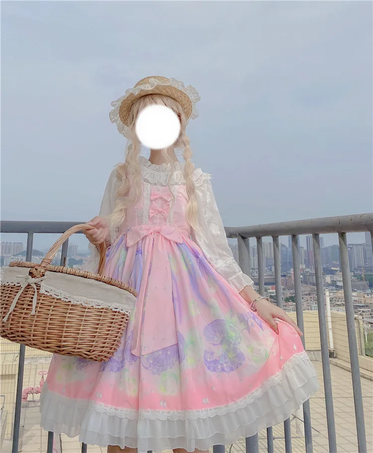 Лолита световой платье с изображением Медузы светящиеся слинг АО Чай Вечерние в