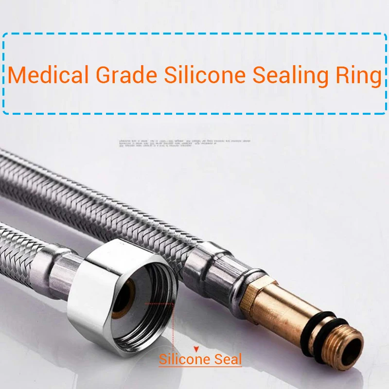 Гибкий шланг для подачи воды из нержавеющей стали SUS304 металлическая труба 2 шт.