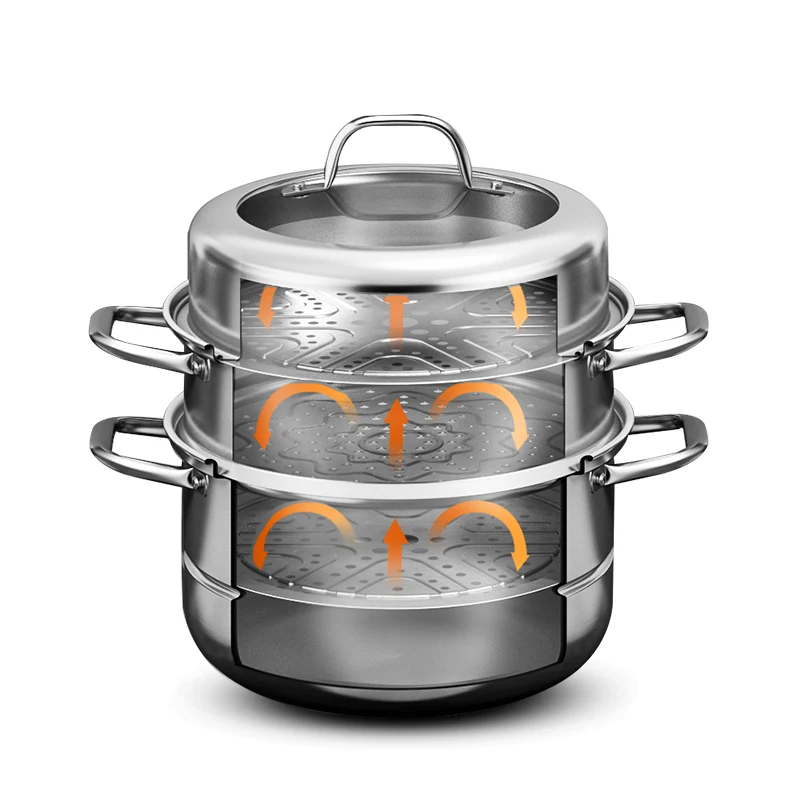 Трехслойный прочный отпариватель для кухни KOBACH кухонная Пароварка 304 из