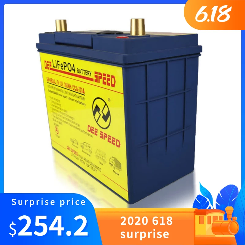 Литий Железный Аккумулятор для начинающих автомобилей 80 Ач 100 Lifepo4 12 В батареи со
