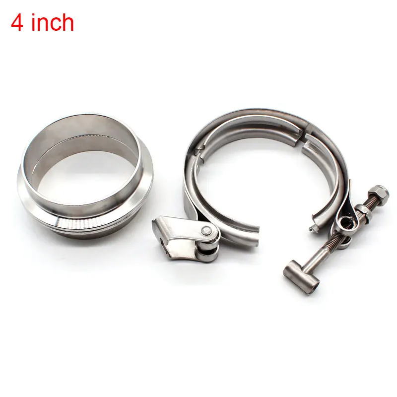4 inch kit Быстроразъемный v-образный зажим DEFT, автоматический v-ремешок, вытяжной мужской фланец 76 мм, Vband зажимы из нержавеющей стали " 2,5" " 3,5" " дюйма - Цвет: 4 inch kit