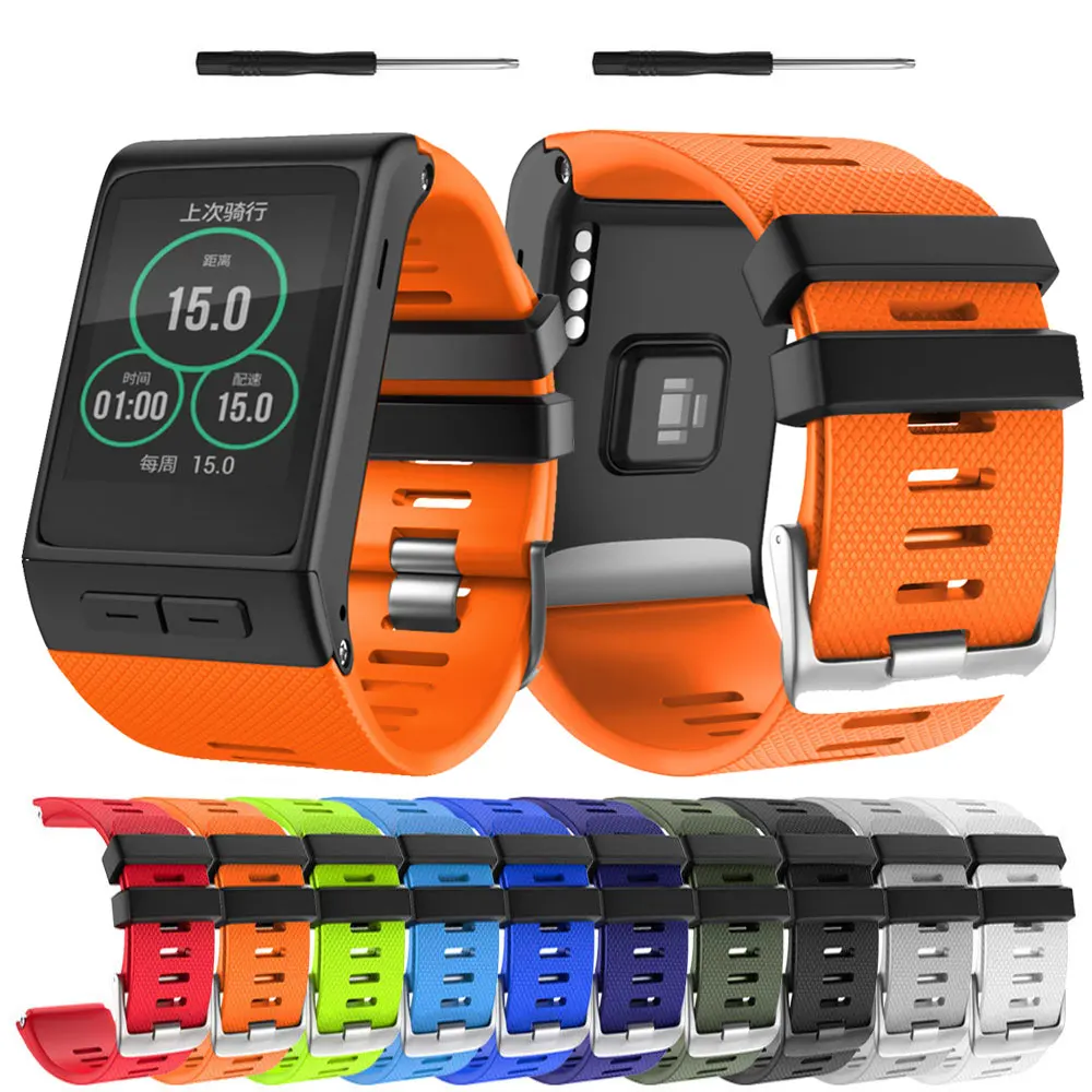

Silicone Watch Strap For Garmin vivoactive HR Wristband Bracelet Smartwatch Soft Replacement Band Accessories With Tool