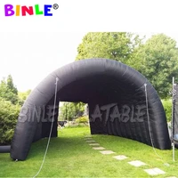 6x4 5m classic black inflatable tunnel tent with rear door curtain for sports gamegarage marquee entrance run through archway