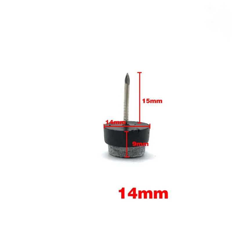 black 14mm KK& FING 30 шт стул стол мебель ноги дно ноги скользит противоскользящая плитка пластиковый коврик пол ногтей деревянный пол протектор ногтей - Цвет: black 14mm