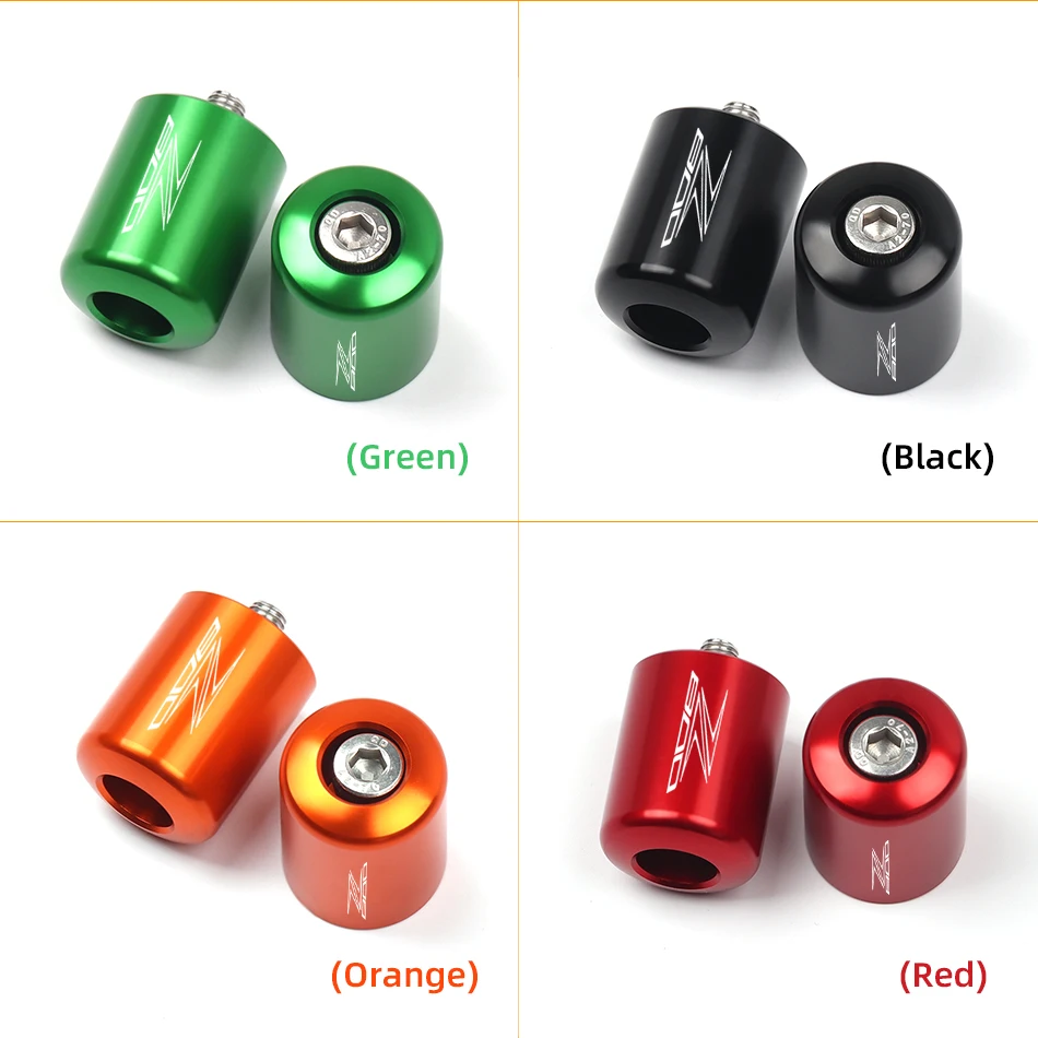 

For Kawasaki Z800 2013 2014 2015 2016 2017 2018 Motorcycle Accessories Green CNC Aluminum Handlebar Grips End Bar Cap End Plug