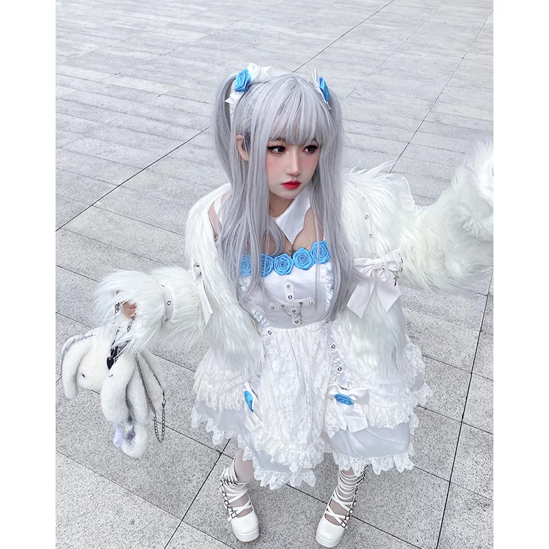 Оригинальное японское модное милое черное платье в стиле Харадзюку панк с