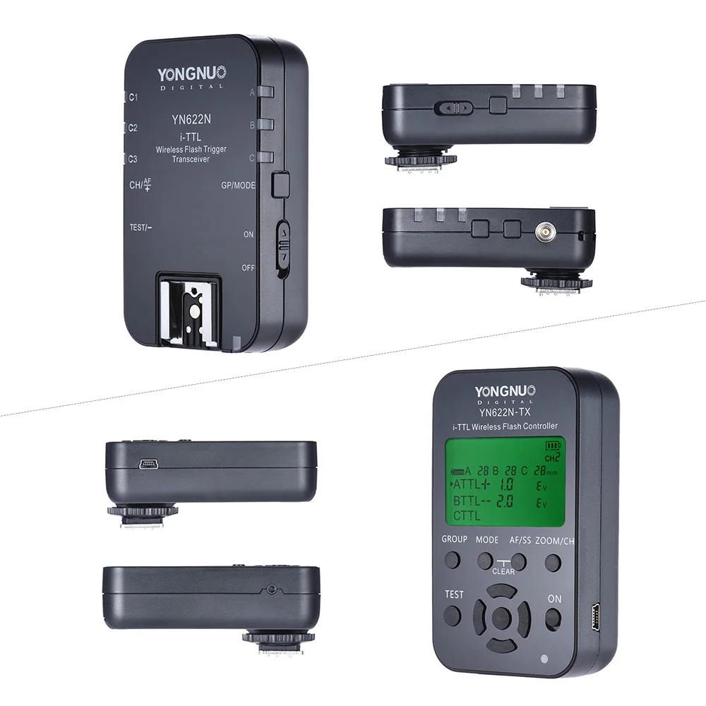 Yongnuo YN-622N-TX Wireless TTL Flash Controller Transmitter+YN-622N Single Transceiver Kit 100M I-TTL For Nikon D70 D90 | Электроника