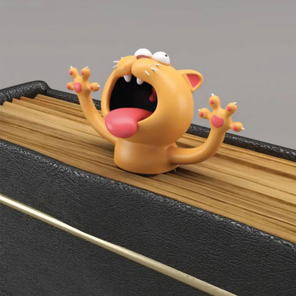 1 шт. 3D стерео мультфильм животных закладки ПВХ оригинальный милый кот Kawaii Сделай