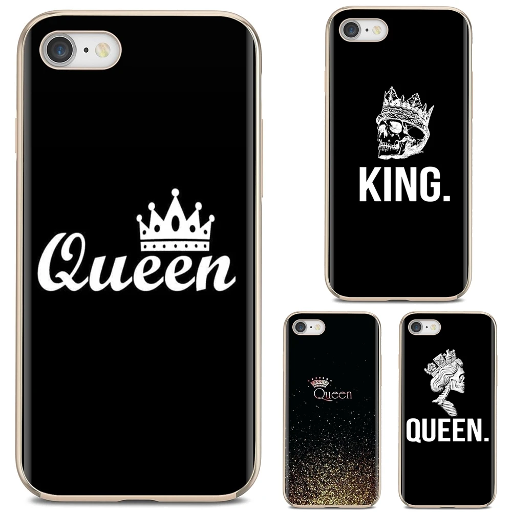 Резиновый чехол King Queen Prince Princess для Huawei Y6 Y5 2019 Xiaomi Redmi Note 4 5 6 7 8 Pro Mi A1 A2 A3 6X 5X