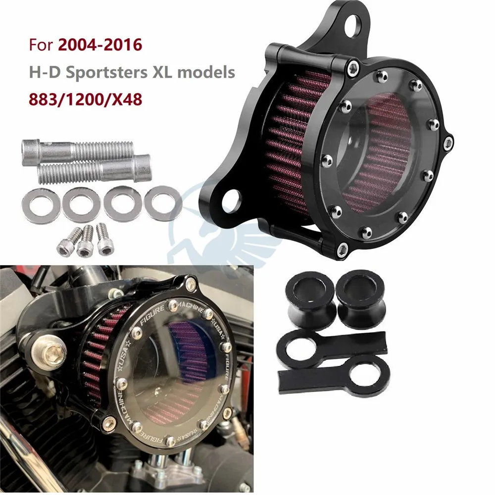 Система впуска алюминиевой лампы для Harley Sportster XL Iron 883 1200 48 X48 2004-2016 XL883 XL1200 XL883N |