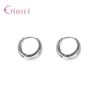 new arrival classic 925 sterling silver popular hoop earrings solid smooth earrings fine jewelry wedding birthday gifts bijoux