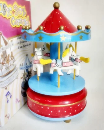 style 10 Круглые музыкальные шкатулки Merry-go-round, Геометрическая музыкальная декорация для детской комнаты, подарки унисекс, Деревянная Рождественская карусель, коробка для дома, декорация lf676 - Цвет: style 10