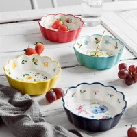 japanese ceramic fruit salad bowl mix container noodle ramen bowl smoothie microwave kitchen for multicooker mixing tableware