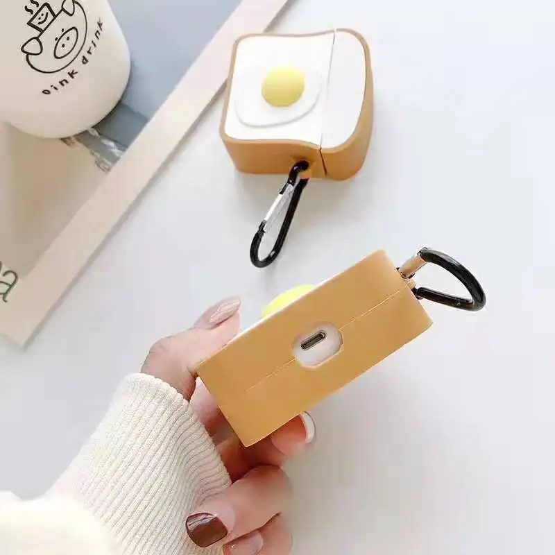 Чехол с объемным изображением мяса для airpods pro, мягкий силиконовый чехол для пиццы Apple Air Pods Pro 3, брелок "Голова", Чехол для телефона/Earpods