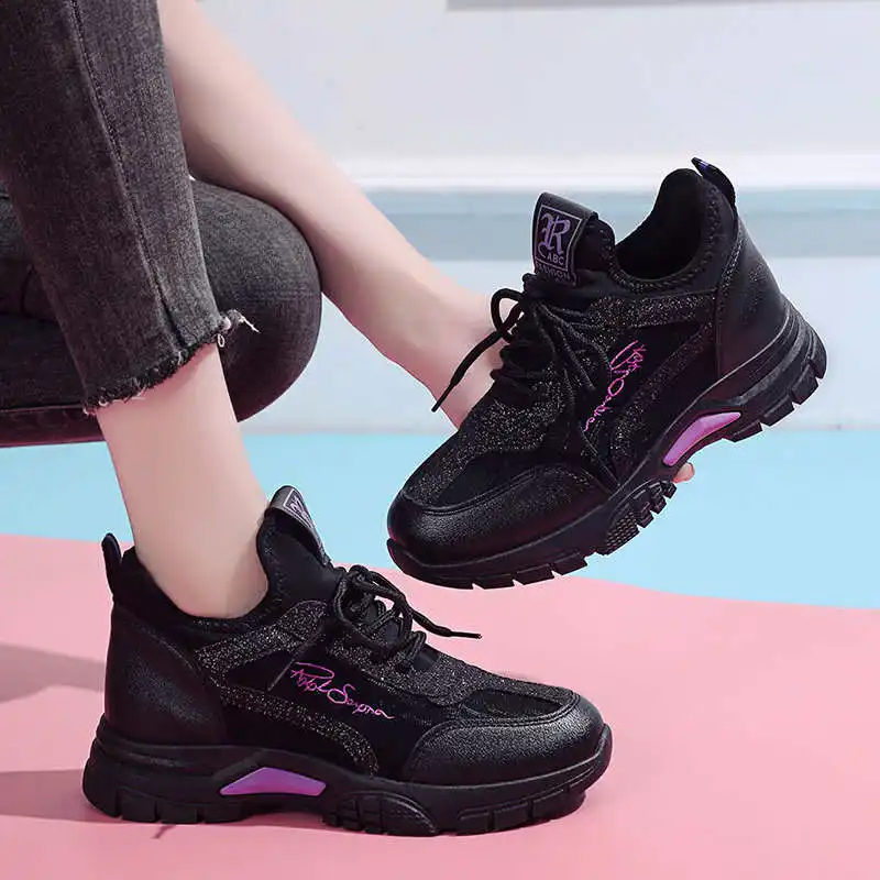 

Sport Sneakers Woman Slip Resistant Summer Woman Sneakers Low Top Lace Up Shoes Sport Comfortable Outdoor Sneakers Ladies 85G