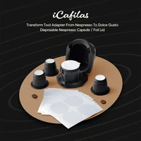 icafilas adapter for nescafe dolce gusto machine reusable holder with nespresso pods refill piccolo xs genio s machine convert