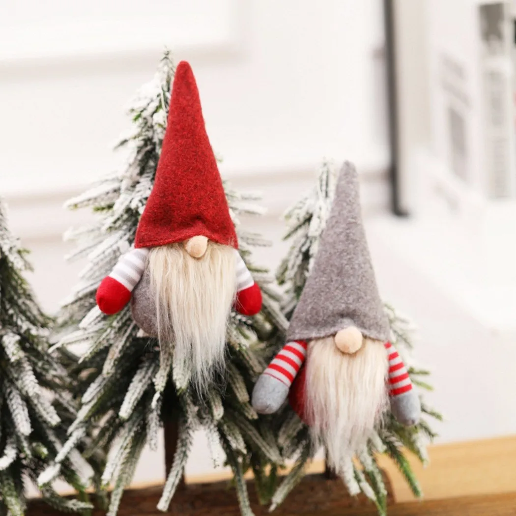 

Christmas Dwarf Gnome Plush Doll Decorations 2023 Christmas Tree Hanging Pendant For Home Merry Party Fireplace Xmas Ornaments