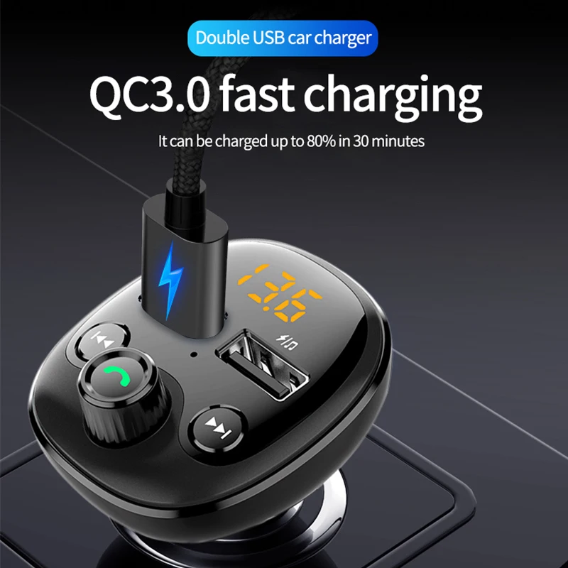 Новый радио fm-передатчик Bluetooth Автомобильный MP3-плеер комплект громкой связи Dual USB