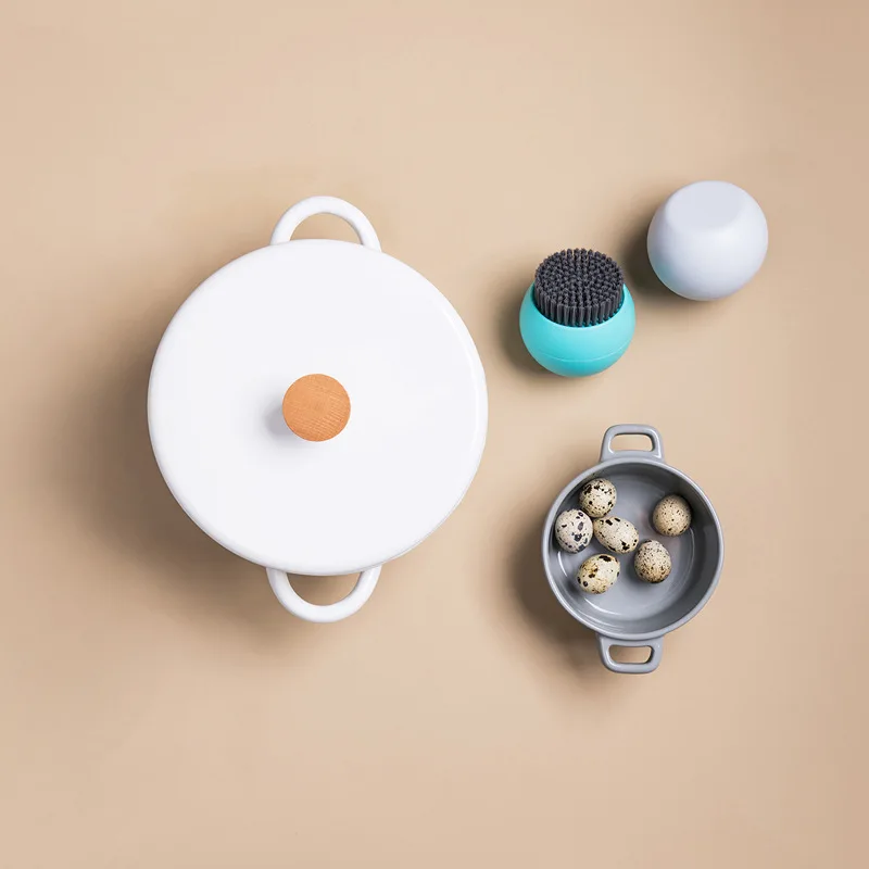 Высокое качество кухни не повредит горшок простая посуда Чистящая Щетка для