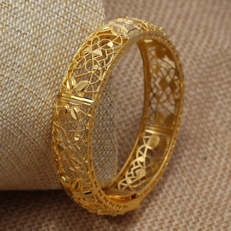 Браслеты африканские Нигерии Дубай золотые браслеты для женщин девушек медные