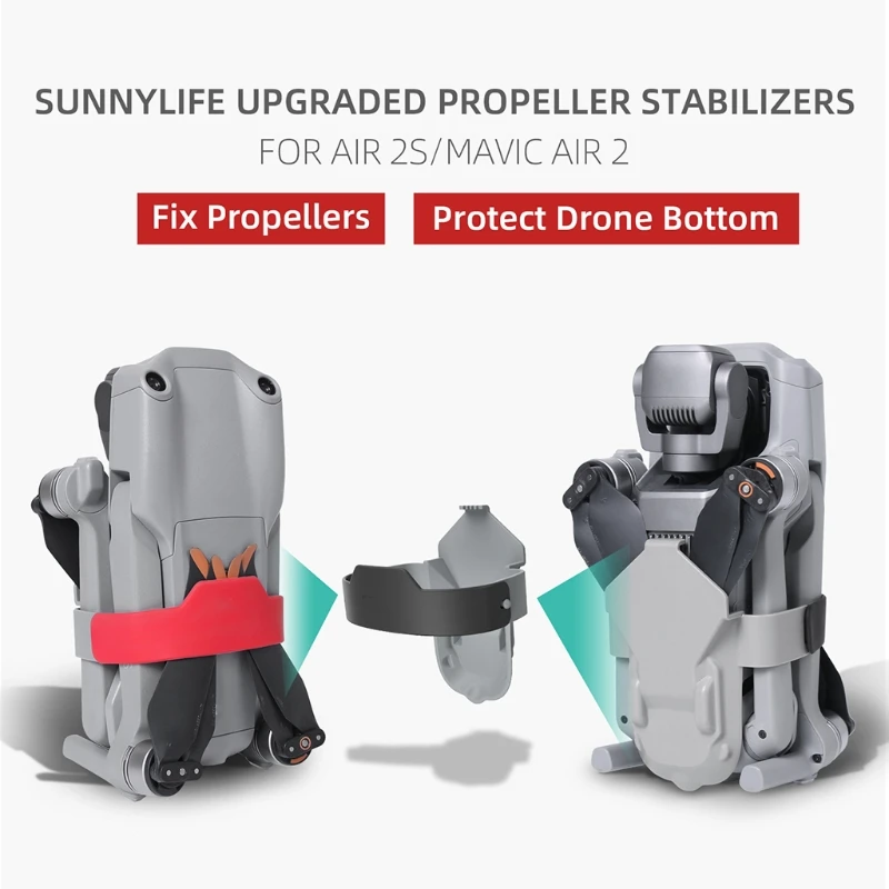 

1 Set Propeller Fix Holder Blade Motor Fixer Fixing Strap Protector Cover Stabilizer for D-JI Air 2S/Mavic Air 2 Drone