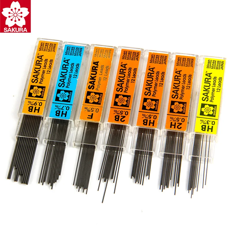 Refill Automatic Pencils Graphite Lead Replace Lead 2b/2h/b/hb 0.3/0.5/0.7/0.9mm Student Stationery