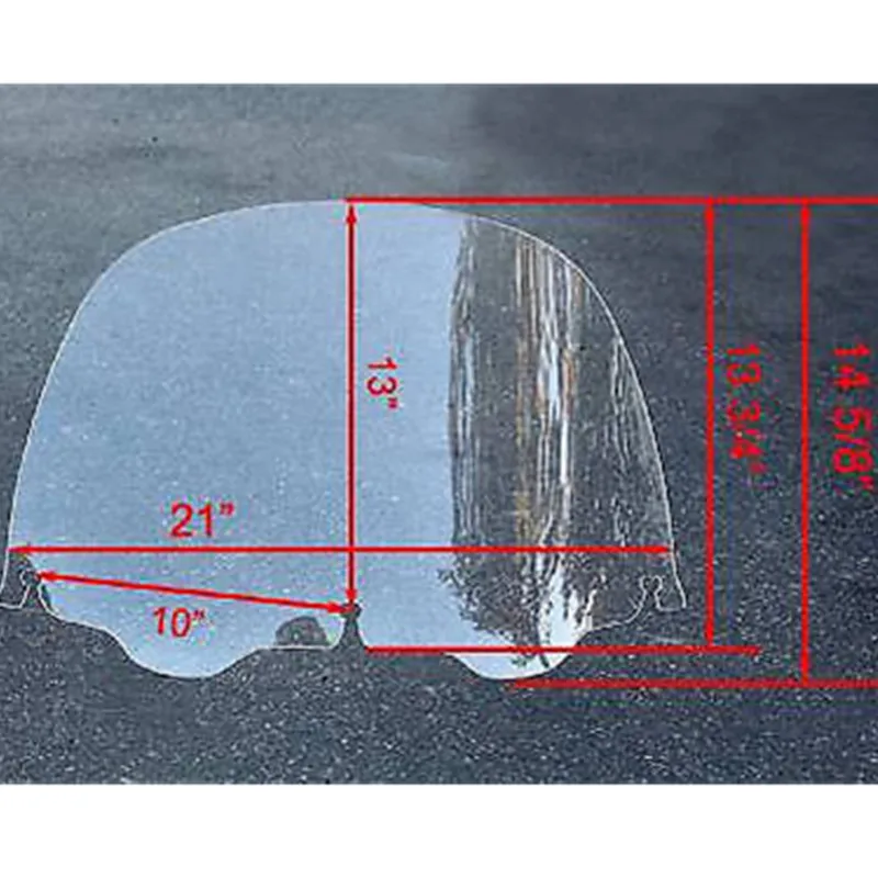 

Motorcycle Clear 13" Wave Windshield Windscreen For Harley Electra Street Glide Touring 1996-2013
