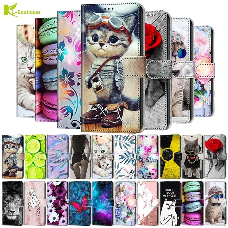 Кожаный чехол для Xiaomi Redmi Note 9 9S 8T 4 4X 5 6 7 8 Pro 5A Prime чехлы 3D бумажник подставка книжка