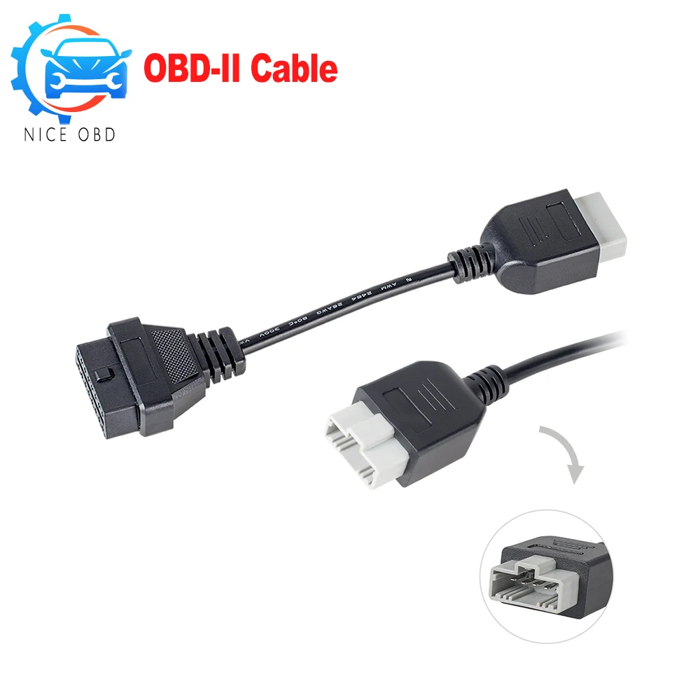 Для Honda 5pin к БД 16pin Женский адаптер OBD/OBD2 диагностический кабель 5pin до 16 контактный разъем кабель для honda Obd2 черный кабель