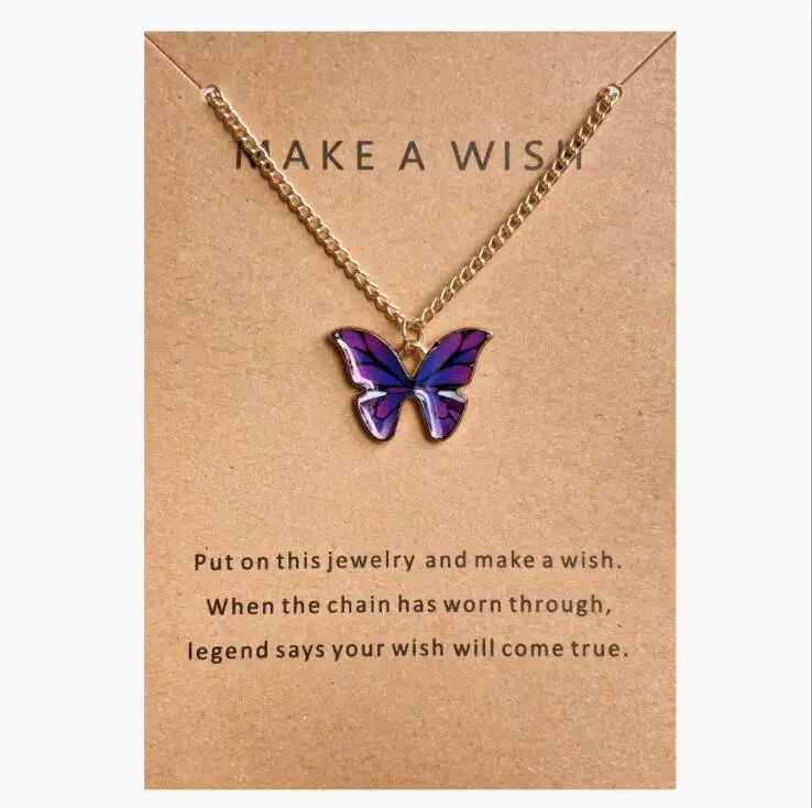 

Fashion Cute Butterfly Pendant Necklace for Women Golden Color Statement Necklace Jewelry Gifts Wholesale Dropshipping