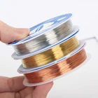 Медная проволока для браслета, ожерелья, 0,2-1 мм