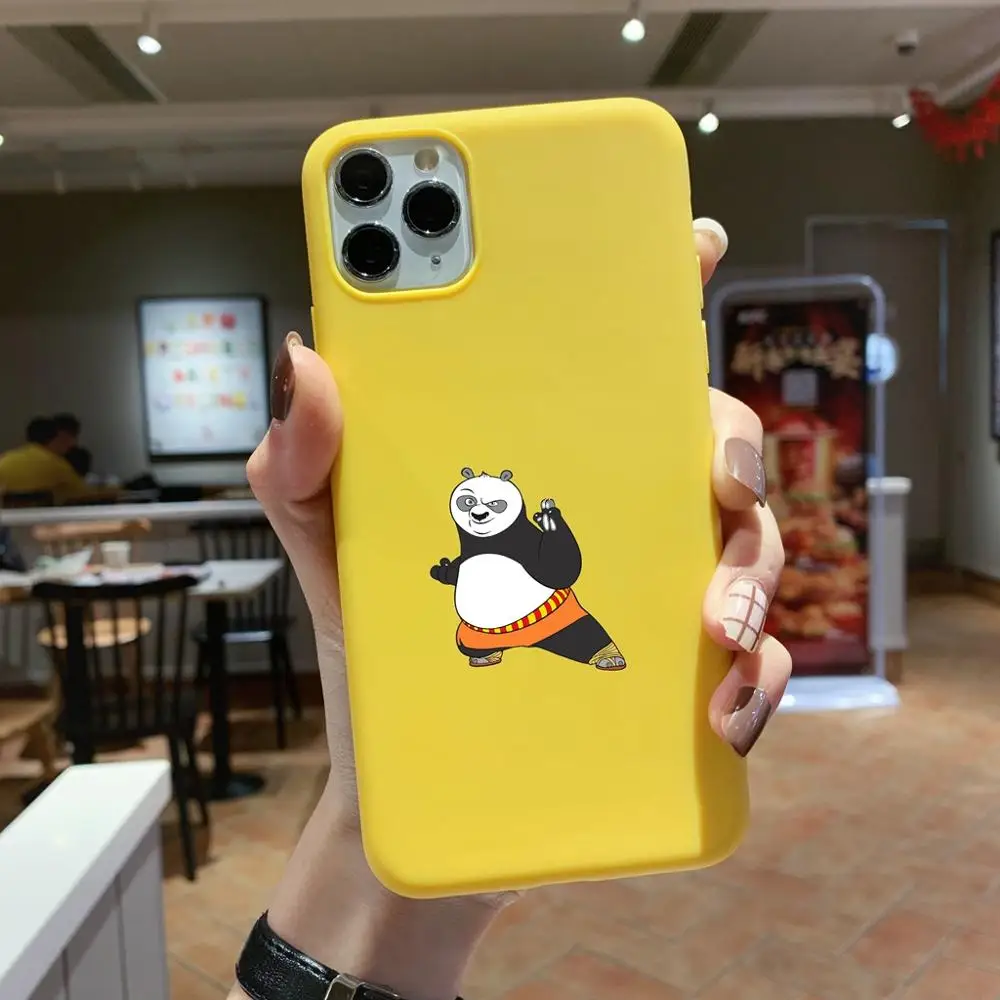 Чехол для iPhone 6 6s 7 8 Plus x xs xr max 11pro se2 силиконовые мягкие чехлы из ТПУ серии Kung Fu Panda c7 |