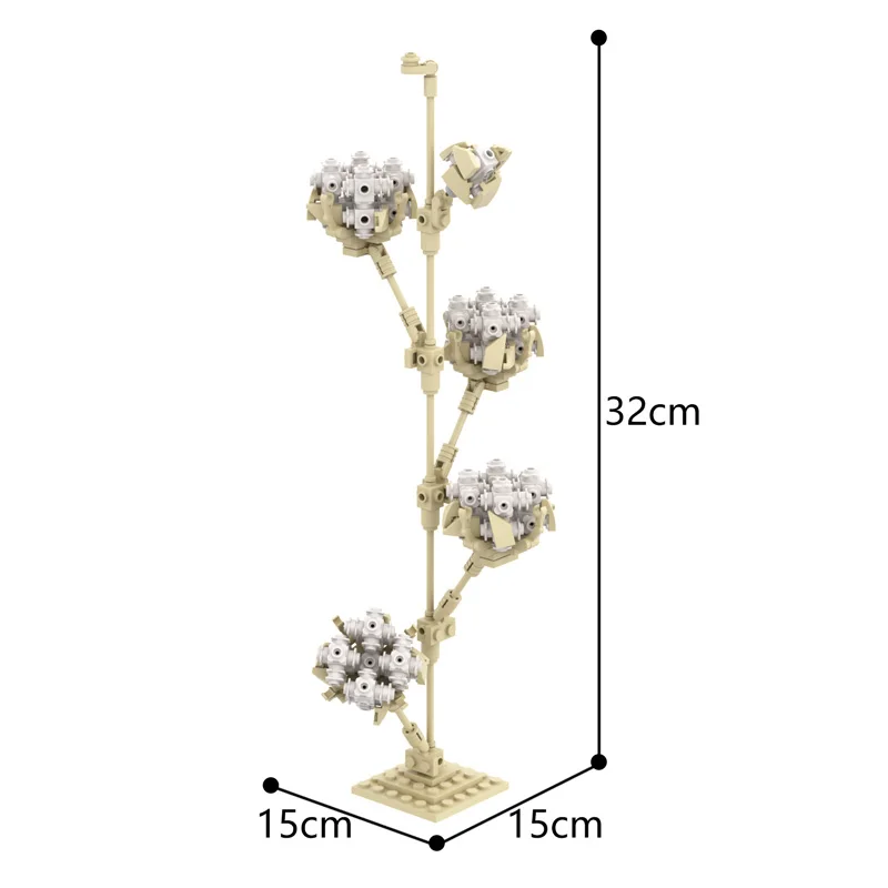 

Potted Xinjiang Cotton Compatible Vase Building Blocks DIY Model Assembly Construction Educational Toys For Kids Creative Gift