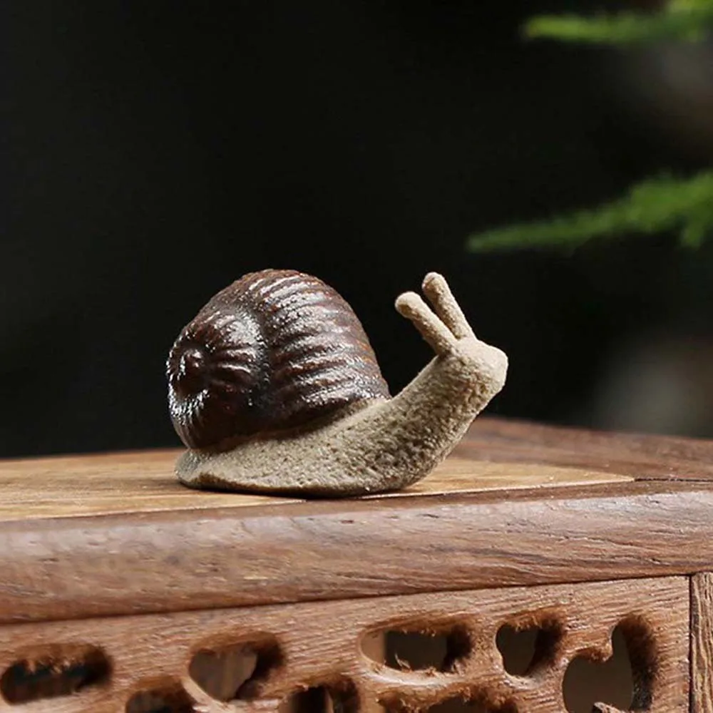 

Ceramic Small Snail Ornaments Bonsai Micro Landscape Home Decoration Accessories for Living Room Tea Pets Desk Decorations