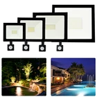 Светодиодный прожексветильник с датчиком движения IP66, водонепроницаемый фонарь с отражателем для наружного освещения, 50 Вт, 30 Вт, 20 Вт, 10 Вт, 220 В переменного тока