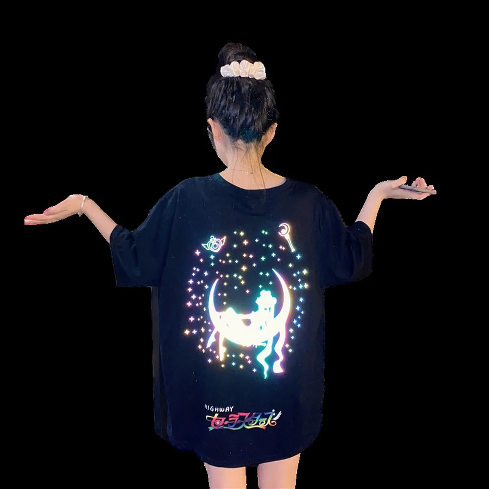 2021 S 4XL Сейлор Мун Футболка с рукавами Топ футболка Каваи одежда Аниме футболки