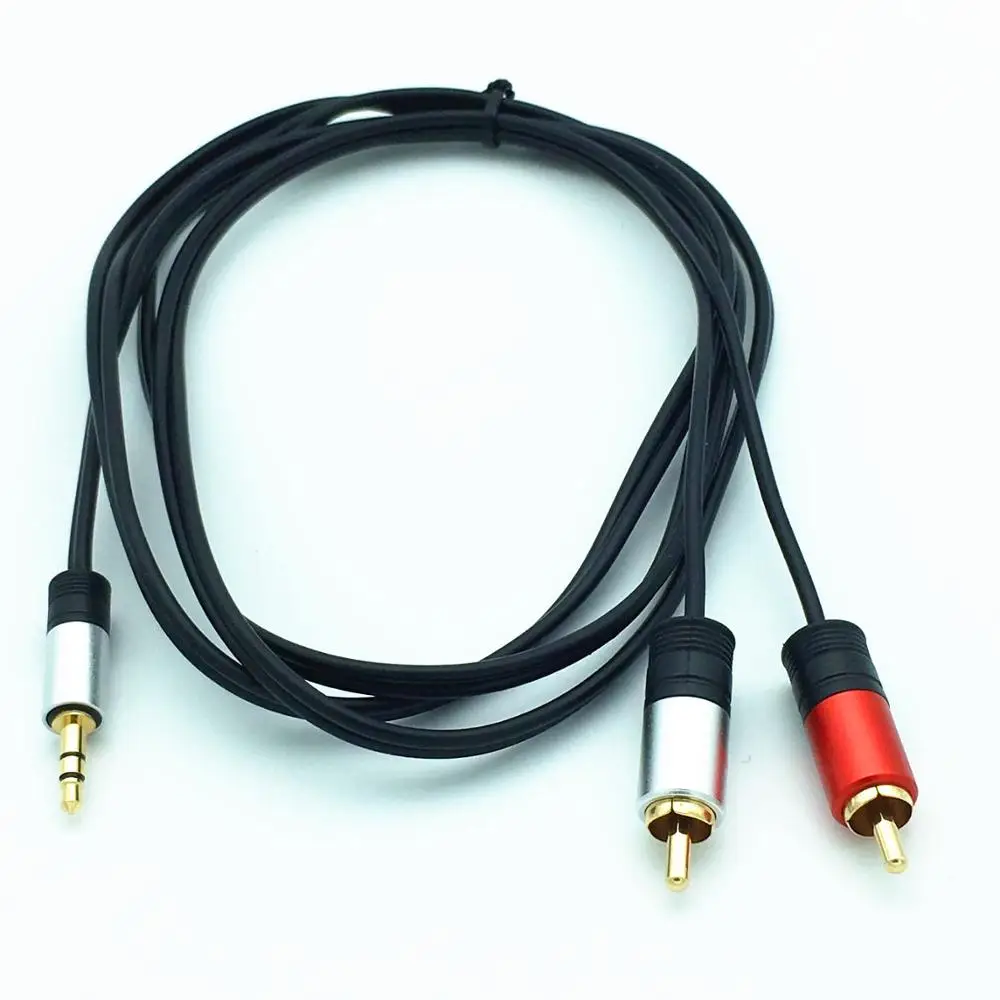 Aux RCA кабель 3 5 аудио к 2RCA кабелю мм разъем AUX для DJ усилителей сабвуфер микшер