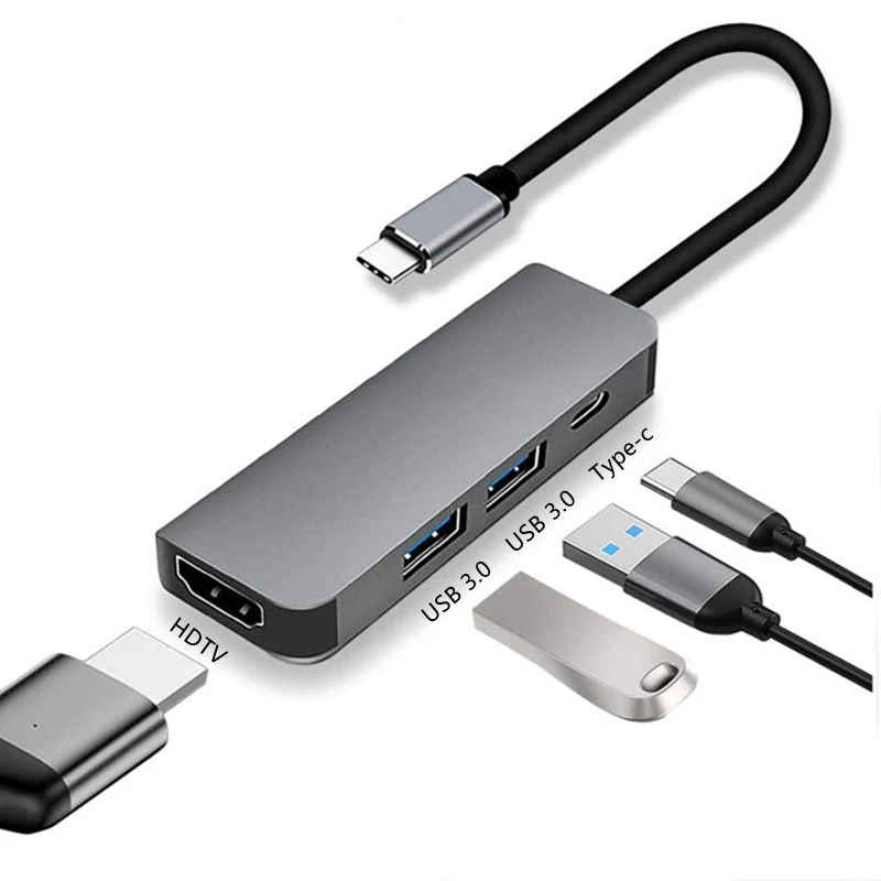 rankman type c thunderbolt 3 to usb c 3 0 2 0 hdmi compatible 4k hub for macbook samsung s21 dex huawei p30 xiaomi 10 ps5 hdtv free global shipping